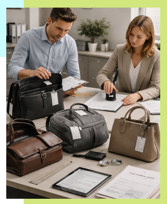 Сертификация сумок в Кронштадте от 7826 руб. | Алешин-Крн