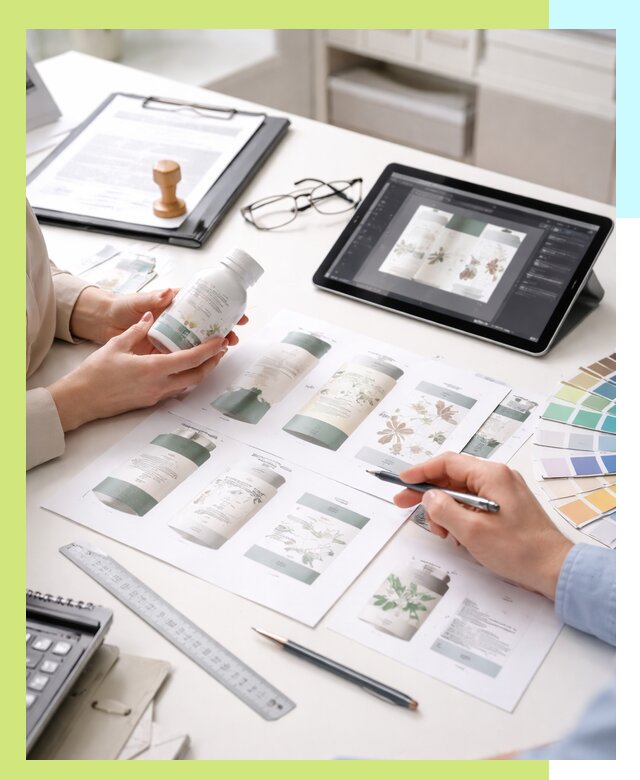 Профессиональная разработка дизайна и текста этикетки продукции в Кронштадте