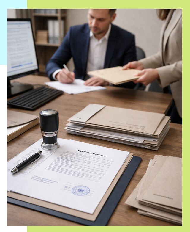 Отказное письмо для таможни в Кронштадте от 3130 р, Алешин-Крн