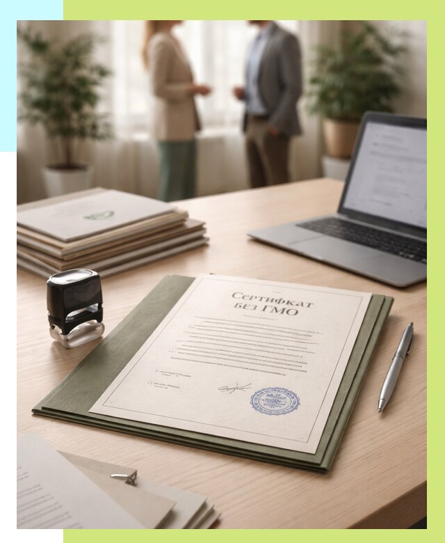 Сертификат без ГМО в Кронштадте от 7826 р. оформить срочно Алешин-Крн