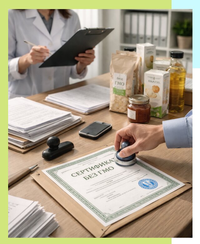 Получение сертификата Без ГМО для продукции в Кронштадте