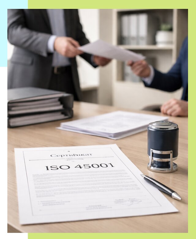 Сертификат ISO 45001 в Кронштадте под ключ от 46953 р. | Алешин-Крн